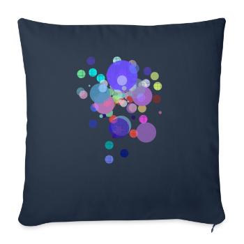 Pattern Balls - Space Colors - Sofa pillowcase 17,3'' x 17,3'' (45 x 45 cm) - navy - Front