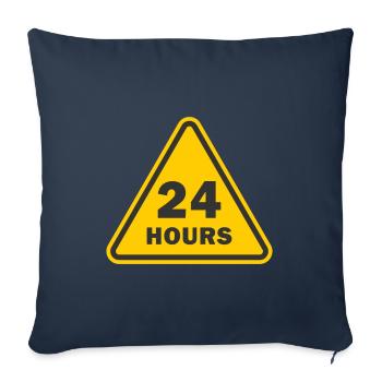 24 Stunden Service 24/7 - Sofakissenbezug 45 x 45 cm - Navy - Vorne