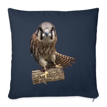 Crécerelle - Housse de coussin décorative 45 x 45 cm - bleu marine - Devant