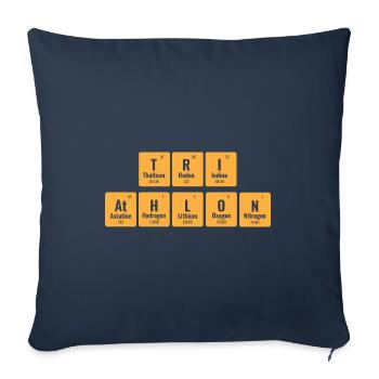 Triathlon Periodic Table Swim Bike Run Triathlete - Sofa pillowcase 17,3'' x 17,3'' (45 x 45 cm) - navy - Front