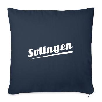 Solingen - Textdesign mit Stadtnamen - Sofakissenbezug 45 x 45 cm - Navy - Vorne