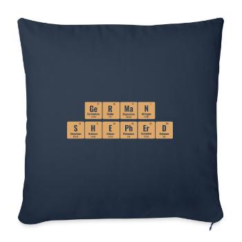 German Shepherd Periodical Table GSD Dog Lover - Sofa pillowcase 17,3'' x 17,3'' (45 x 45 cm) - navy - Front
