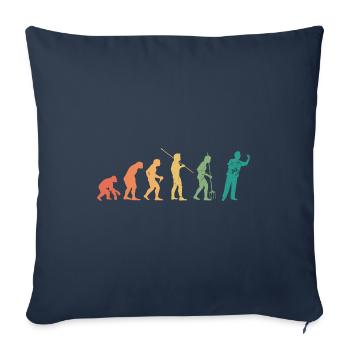 Evolution Graphic Dart Player Darts Dartboard Bull - Sofa pillowcase 17,3'' x 17,3'' (45 x 45 cm) - navy - Front