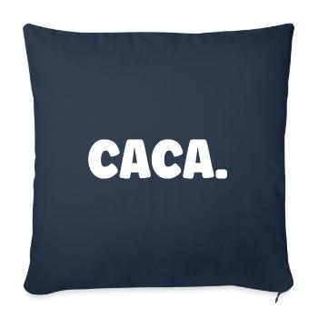 CACA - Housse de coussin décorative 45 x 45 cm - bleu marine - Devant