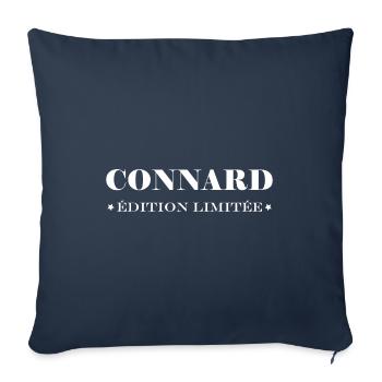 Edition limitée connard - Housse de coussin décorative 45 x 45 cm - bleu marine - Devant