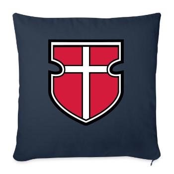coat of arms shield knight crusader crusade cross go - Sofa pillowcase 17,3'' x 17,3'' (45 x 45 cm) - navy - Front