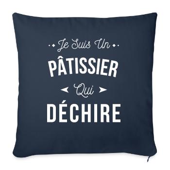 Je Suis Un Pâtissier Qui Déchire - Housse de coussin décorative 45 x 45 cm - bleu marine - Devant