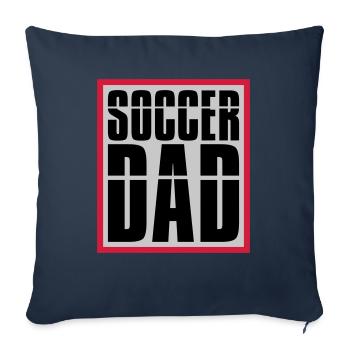 Cool Soccer Dad Logo - Housse de coussin décorative 45 x 45 cm - bleu marine - Devant