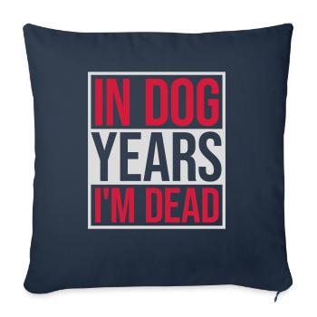 dans les années de chien Mort - Housse de coussin décorative 45 x 45 cm - bleu marine - Devant