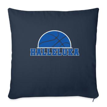 Basketball Streetball Bball Doncic cadeau de chèvre - Housse de coussin décorative 45 x 45 cm - bleu marine - Devant