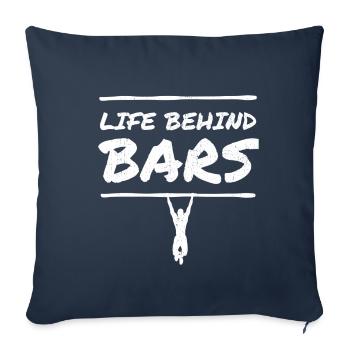 Calisthenics Bar Street Workout Muscle Up Cadeau - Housse de coussin décorative 45 x 45 cm - bleu marine - Devant
