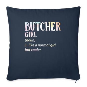 Mrs. Butcher Butcher Butcher Gift - Sofa pillowcase 17,3'' x 17,3'' (45 x 45 cm) - navy - Front