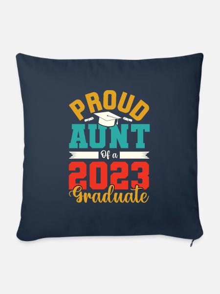 Tante 2023 - Tante werden - Sofakissenbezug 45 x 45 cm - Navy