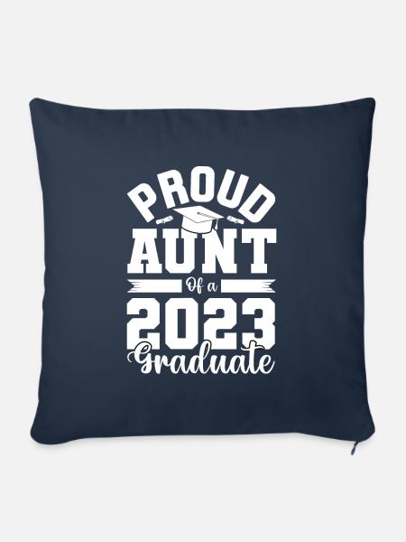 Tante 2023 - Tante werden - Sofakissenbezug 45 x 45 cm - Navy