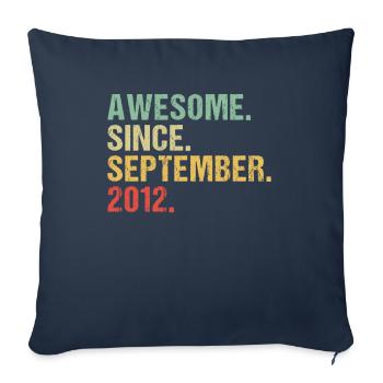 September 2012 - Geburtstag im September - Sofakissenbezug 45 x 45 cm - Navy - Vorne