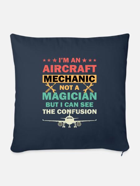 Flugzeugmechaniker Mechnaiker Held Flugzeug - Sofakissenbezug 45 x 45 cm - Navy