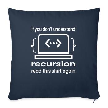 Software Developer Programmer Gift - Sofa pillowcase 17,3'' x 17,3'' (45 x 45 cm) - navy - Front