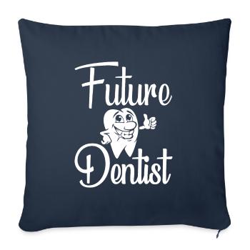 Dental assistant Dentist Tooth - Sofa pillowcase 17,3'' x 17,3'' (45 x 45 cm) - navy - Front