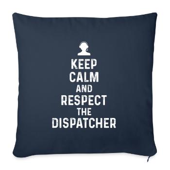 Best Dispatcher Quote Gift Profession Logistics - Sofa pillowcase 17,3'' x 17,3'' (45 x 45 cm) - navy - Front
