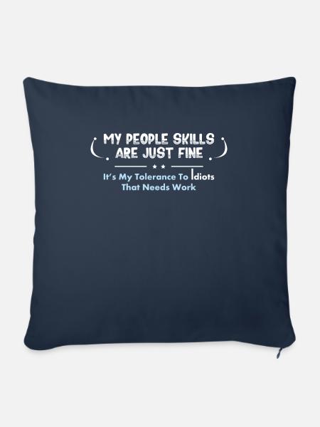 Sarkastischer Spruch - Sofakissenbezug 45 x 45 cm - Navy