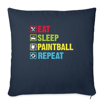 Paintball Cadeau Paintballer Paintball Player - Housse de coussin décorative 45 x 45 cm - bleu marine - Devant