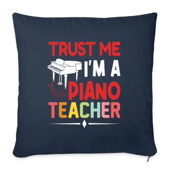 Pianist Piano Player Piano Piano Teacher - Sofa pillowcase 17,3'' x 17,3'' (45 x 45 cm) - navy - Front