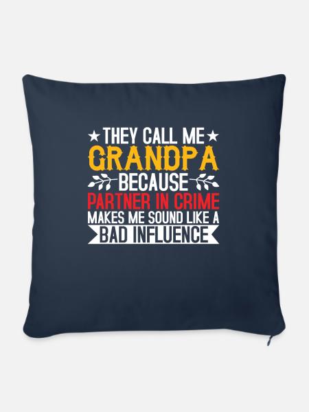 Opa der schlechte Einfluss - Sofakissenbezug 45 x 45 cm - Navy