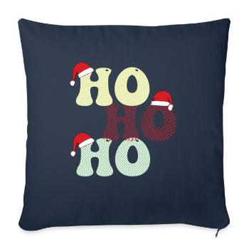 Père Noël Noël Drôle de dicton - Housse de coussin décorative 45 x 45 cm - bleu marine - Devant