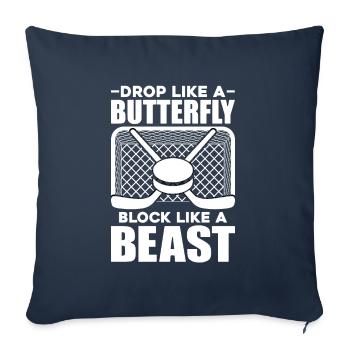 Eishockey Verein Team Sport Geschenk - Sofakissenbezug 45 x 45 cm - Navy - Vorne
