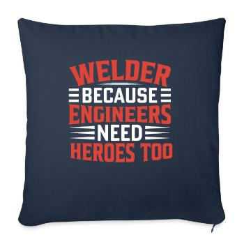 Schweißer Beruf Hitze Stahl Gas WIG MAG Schweißen - Sofakissenbezug 45 x 45 cm - Navy - Vorne