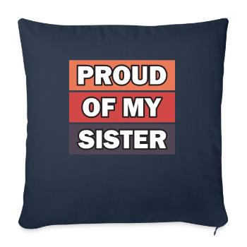 Pride Frère Soeur Jumeaux Frères et sœurs - Housse de coussin décorative 45 x 45 cm - bleu marine - Devant