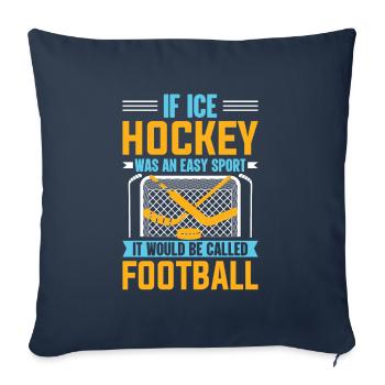 Eishockey Verein Team Sport Geschenk - Sofakissenbezug 45 x 45 cm - Navy - Vorne