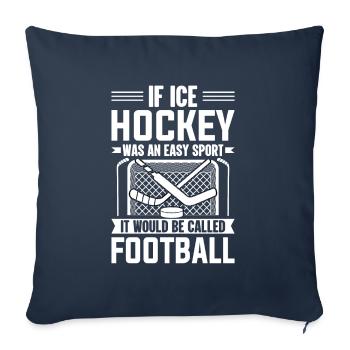 Eishockey Verein Team Sport Geschenk - Sofakissenbezug 45 x 45 cm - Navy - Vorne