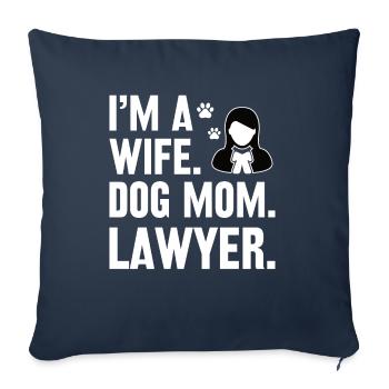 Wife Dog owner Lawyer Lawyer - Sofa pillowcase 17,3'' x 17,3'' (45 x 45 cm) - navy - Front