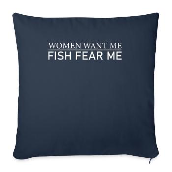 Thérapie Pêche de lac Carpe de lac Pêcheur Appât - Housse de coussin décorative 45 x 45 cm - bleu marine - Devant