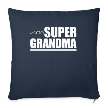 Grandma Pensioner Grandma Grandson Granddaughter Grandma - Sofa pillowcase 17,3'' x 17,3'' (45 x 45 cm) - navy - Front