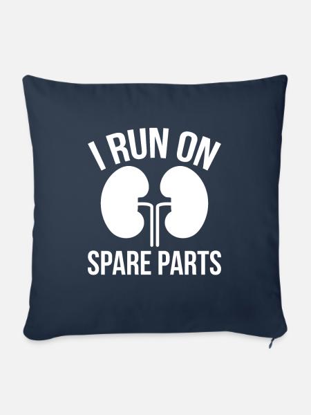 Lungetransplantation Lungenchirugie Operation - Sofakissenbezug 45 x 45 cm - Navy