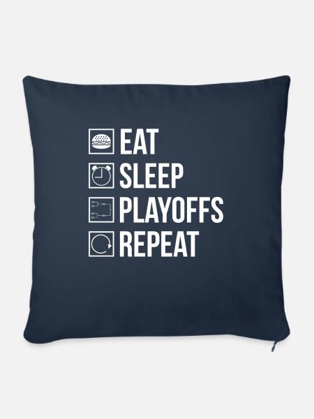 Eishockeyspieler Playoffs - Sofakissenbezug 45 x 45 cm - Navy