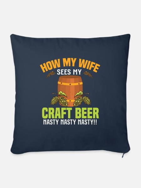 Bierbrauen Bierbrauer - Sofakissenbezug 45 x 45 cm - Navy