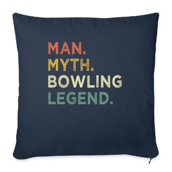 Bowling Cone Spareball Pins Ball Strike - Sofa pillowcase 17,3'' x 17,3'' (45 x 45 cm) - navy - Front