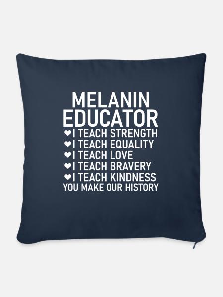 Lehrer Schwarzafrikaner Melanin Juneteenth - Sofakissenbezug 45 x 45 cm - Navy
