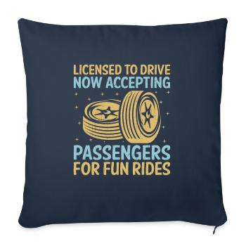 Driving License Passed New Driver Permit Driving S - Sofa pillowcase 17,3'' x 17,3'' (45 x 45 cm) - navy - Front