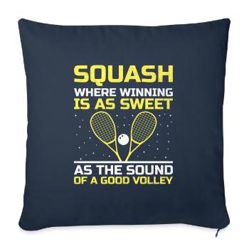 Joueur de squash Joueur de squash Joueur de tennis Raquetball Spor - Housse de coussin décorative 45 x 45 cm - bleu marine - Devant