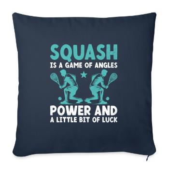 Joueur de squash Joueur de squash Joueur de tennis Raquetball Spor - Housse de coussin décorative 45 x 45 cm - bleu marine - Devant
