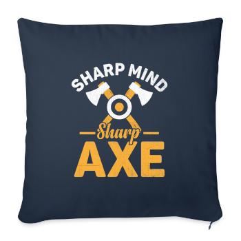 Sharp Mind Sharp Axe Throwing Hatchet Thrower - Sofa pillowcase 17,3'' x 17,3'' (45 x 45 cm) - navy - Front
