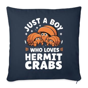 Crab Hermit Crab Crab Crab Crab - Sofa pillowcase 17,3'' x 17,3'' (45 x 45 cm) - navy - Front