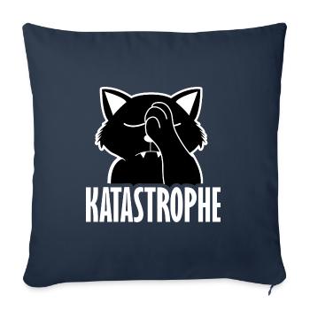 Süße Katze Katastrophe Alter Meme Facepalm - Sofakissenbezug 45 x 45 cm - Navy - Vorne
