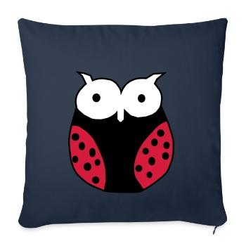Coccinelle brute - Housse de coussin décorative 45 x 45 cm - bleu marine - Devant