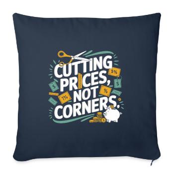 Réduire les prix et non les coins Couponer Shopper Save - Housse de coussin décorative 45 x 45 cm - bleu marine - Devant