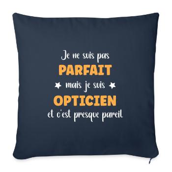 Opticien - Housse de coussin décorative 45 x 45 cm - bleu marine - Devant